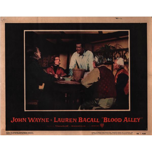Blood Alley original 1955 vintage lobby card