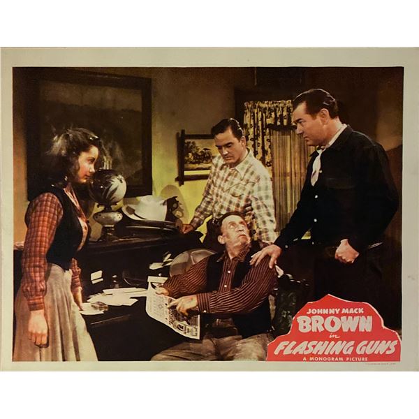 Flashing Guns original 1947 vintage lobby card