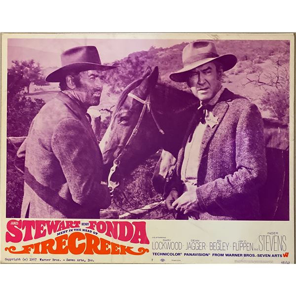 Firecreek original 1967 vintage lobby card