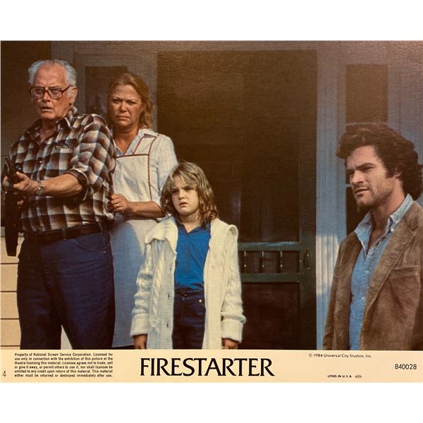Firestarter original 1984 vintage lobby card