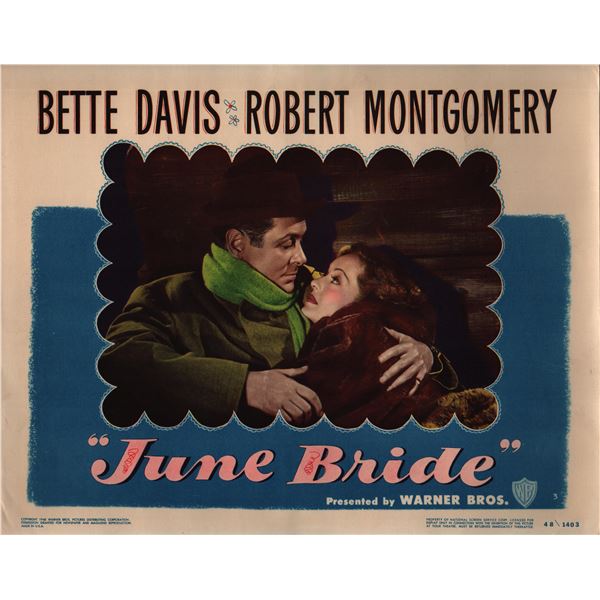 June Bride original 1948 vintage lobby card
