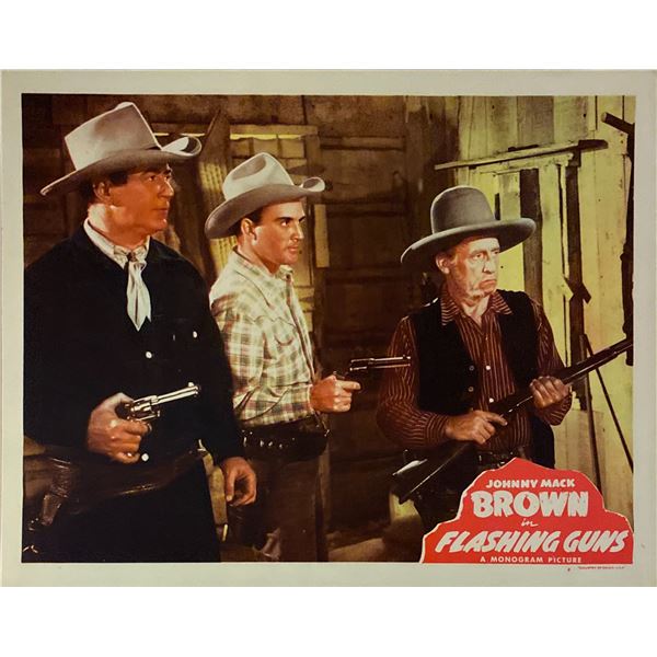 Flashing Guns original 1947 vintage lobby card