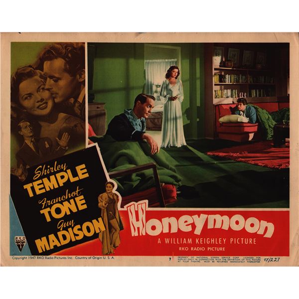 Honeymoon original 1947 vintage lobby card