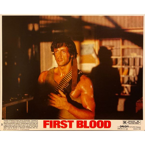 First Blood original 1982 vintage lobby card