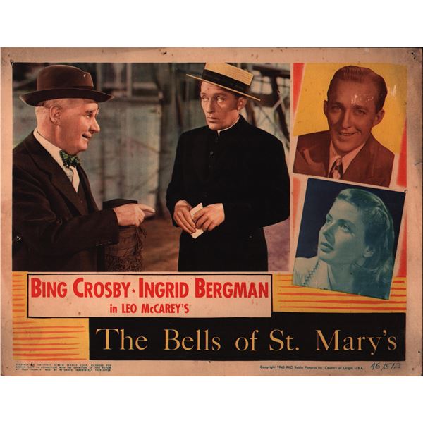 The Bells of St. Mary's original 1945 vintage lobby card