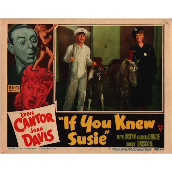 If You Knew Susie original 1947 vintage lobby card