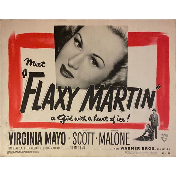Flaxy Martin original 1949 vintage lobby card