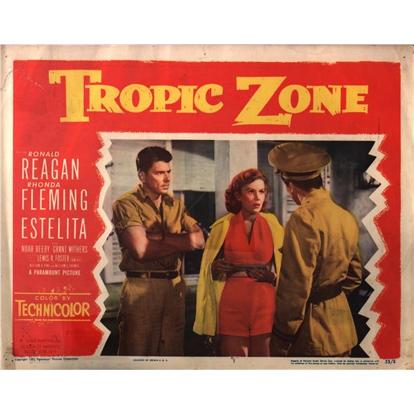 Tropic Zone original 1952 vintage lobby card