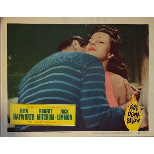 Fire Down Below original 1957 vintage lobby card
