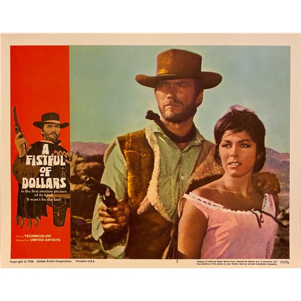 A Fistful of Dollars original 1966 vintage lobby card