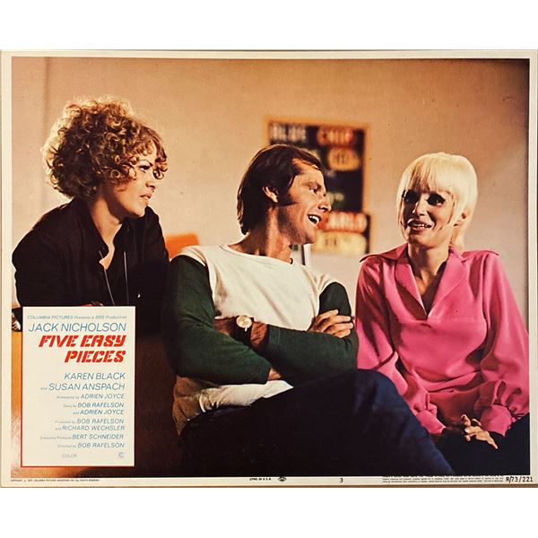 Five Easy Pieces original 1970 vintage lobby card