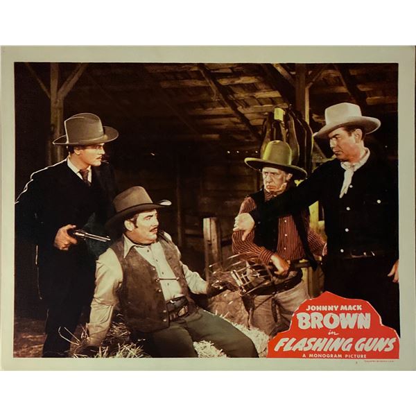 Flashing Guns original 1947 vintage lobby card