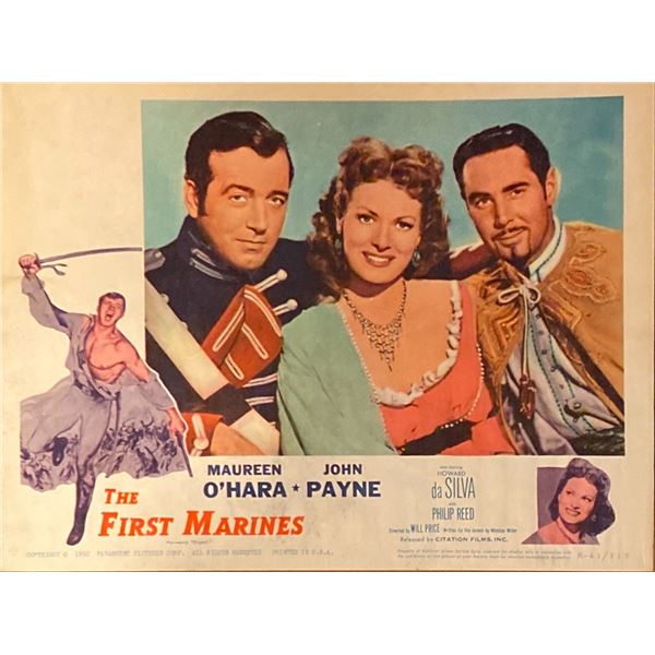 The First Marines original 1950 vintage lobby card