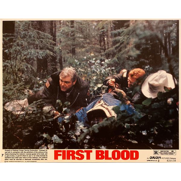 First Blood original 1982 vintage lobby card