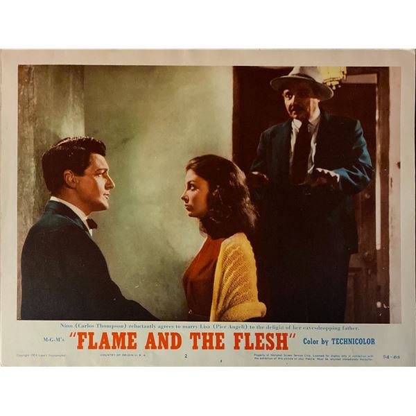 Flame and the Flesh original 1954 vintage lobby card