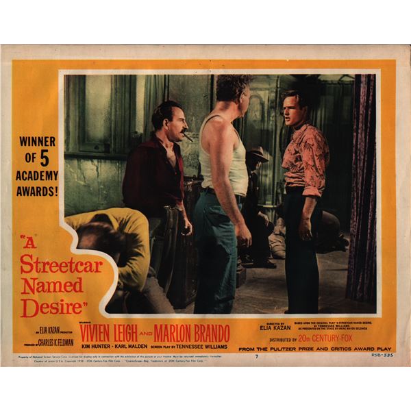 A Streetcar Named Desire original 1958 vintage lobby card