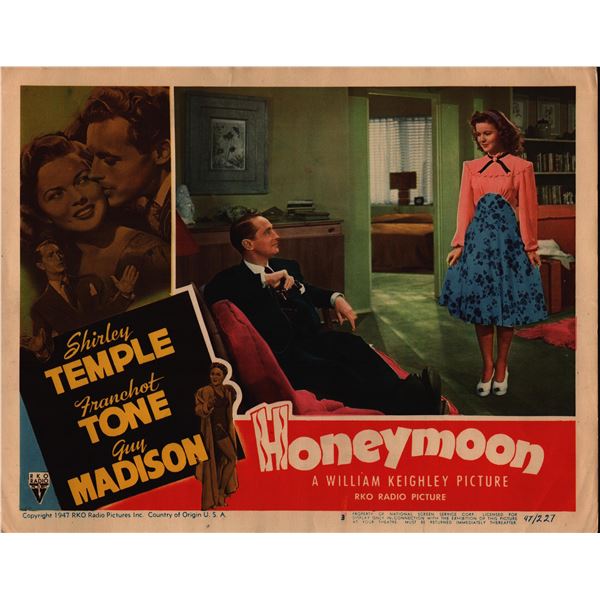 Honeymoon original 1947 vintage lobby card
