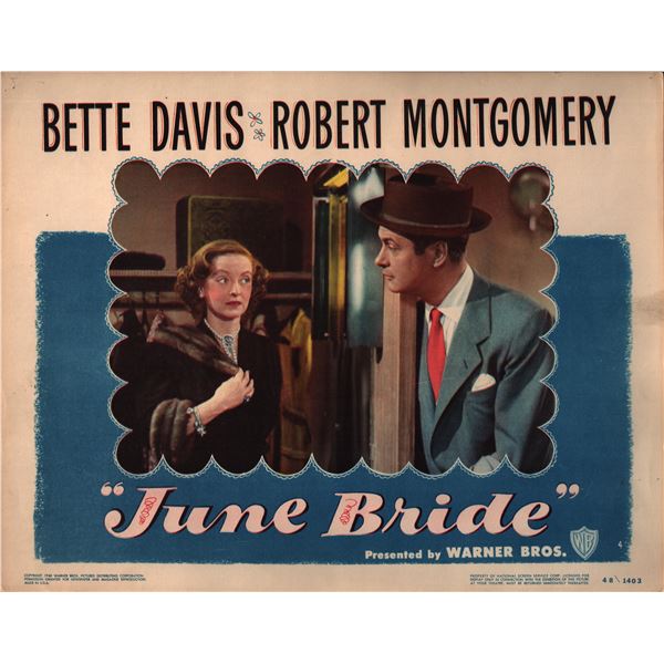June Bride original 1948 vintage lobby card
