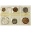 Image 2 : 1964 MEXICO 6 COIN MINT SET WITH .100 SILVER PESO