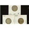 Image 1 : 1959 & 2-1964 CANADA SILVER 25 CENTS