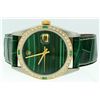 Image 6 : Rolex Datejust Mens 36 Green Malachite Diamond Bezel 18K/SS Oyster Perpetual Wit