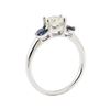 Image 4 : 0.90 ctw Diamond and Sapphire Ring - 14KT White Gold