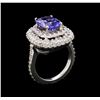 Image 4 : 14KT White Gold 3.18 ctw Tanzanite and Diamond Ring