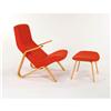 Image 1 : Eero Saarinen "Grasshopper" chair and ottoman