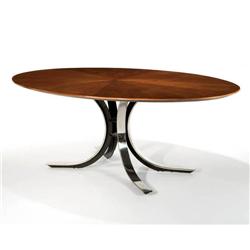 In the style of Borsani Oval dining table