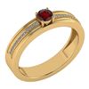 Image 1 : Certified 0.29 Ctw Garnet And Diamond 18k Yellow Gold R