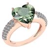 Image 1 : Certified 5.31 Ctw Green Amethyst And Diamond VS/SI1 Ri