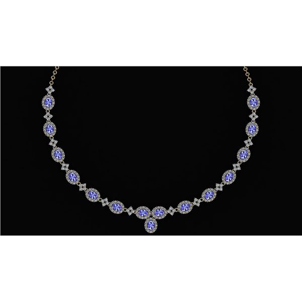 Certified 19.45 Ctw Tanzanite And Diamond VS/SI1 Beauti