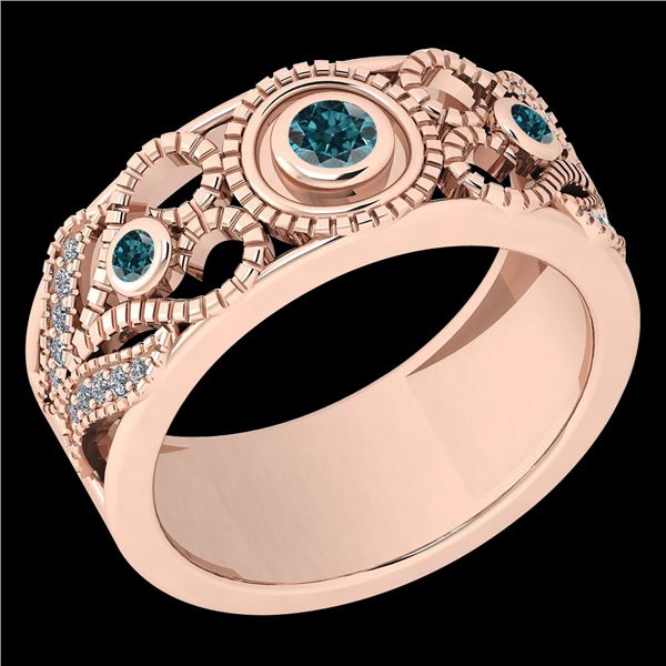 Certified 0.26 Ctw I2/I3 Treated Fancy Blue And White D