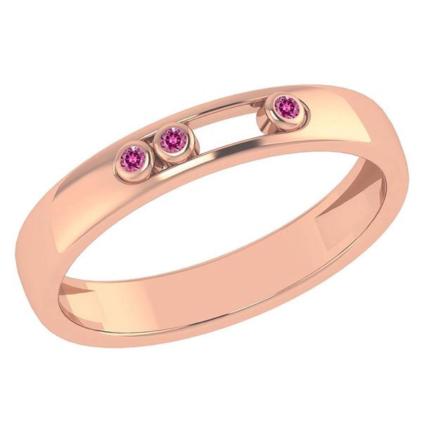 Certified 0.03Ctw Genuine Pink Tourmaline 14k Rose Gold