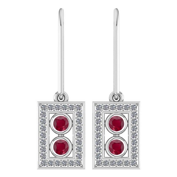 Certified 0.63 Ctw Ruby And Diamond Wedding/Engagement