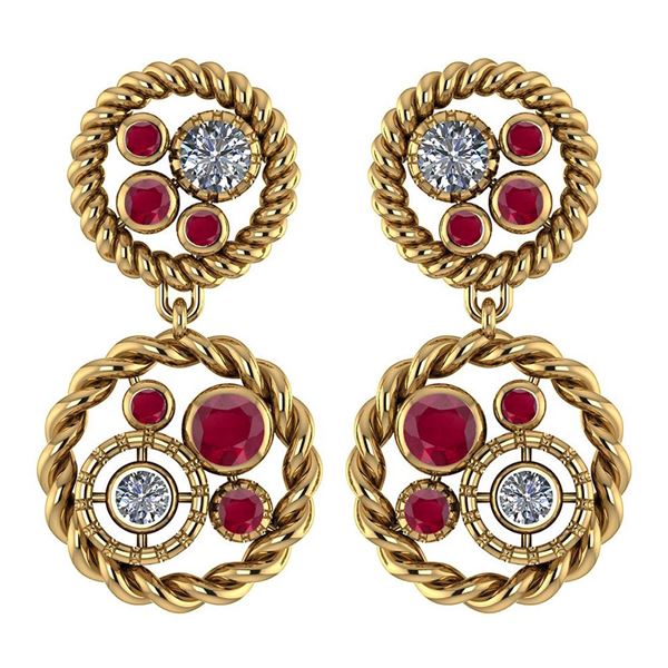 Certified 1.64 Ctw Emerald And Diamond 14K Yellow Gold