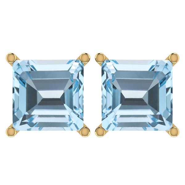 Certified 11.24 Ctw Genuine Blue Topaz 14K Yellow Gold