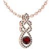 Image 1 : Certified 1.26 Ctw Garnet And Diamond VS/SI1 Necklace 1