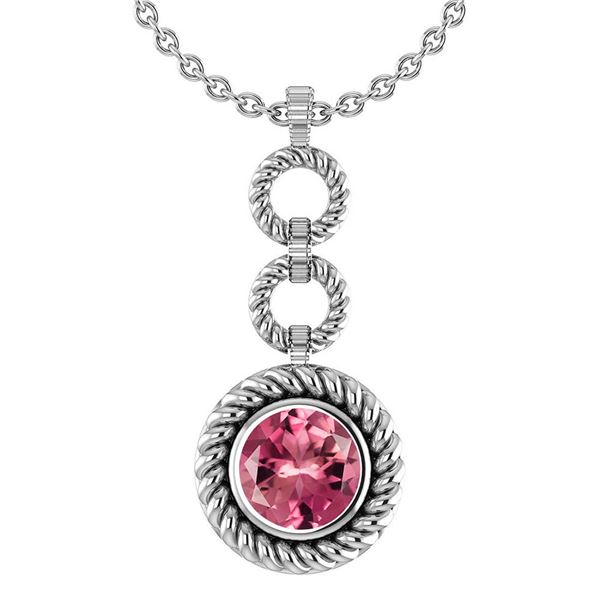 Certified 6.84 Ctw Pink Tourmaline Necklace For womens