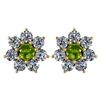 Image 1 : Certified 1.86 Ctw Peridot And Diamond 18K Yellow Gold