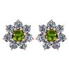 Image 1 : Certified 1.86 Ctw Peridot And Diamond 18K Rose Gold Ha