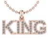 Certified 0.33 Ctw Diamond VS/SI1 KING Pendant 18K Rose