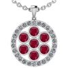 Certified 3.95 Ctw Ruby And Diamond VS/SI1 18k White Go