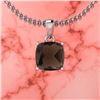 Certified 2.00 Ctw Smoky Quartz 14K White Gold Solitair