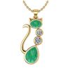 Certified 2.67 Ctw Emerald And Diamond 14K Yellow Gold