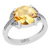 Certified 2.75 Ctw I2/I3 Citrine And Diamond 10K White