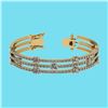 Image 1 : Certified 6.52 Ctw SI2/I1 Diamond 14K Yellow Gold Brace
