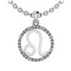 Certified 0.16 Ctw SI2/I1 Diamond 14K White Gold Zodiac