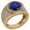 Certified 4.71 Ctw Blue Sapphire And Diamond VS/SI1 Uni