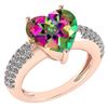 Certified 5.31 Ctw Mystic Topaz And Diamond VS/SI1 Ring